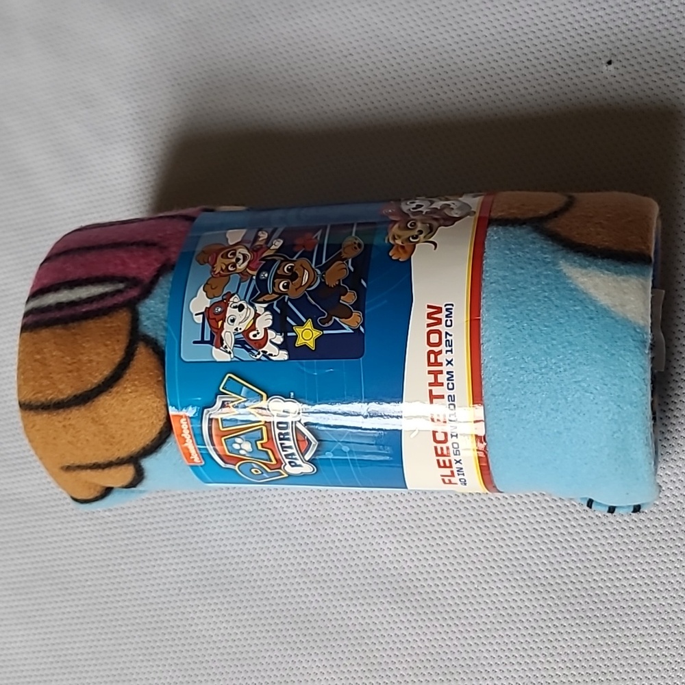Paw Patrol Blue and Brown Fleece Blanket